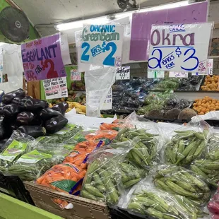 Eggplant, Green Beans, and Okra