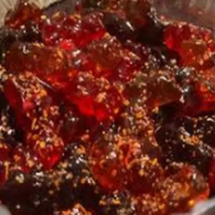 Gummies with flavored chamoy