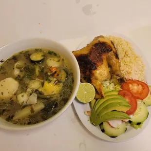 Sopa de gallina india