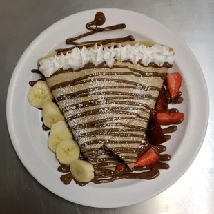 Crepa de nutela con banano y fresa
