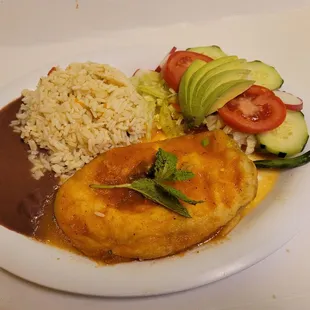 Chiles relleno queso pollo o puerco