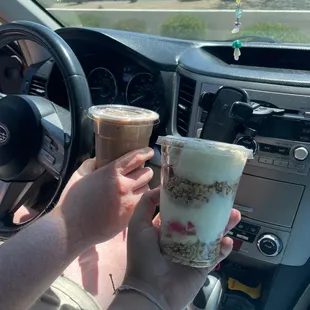 fro-yo Mixed Fruit Yogurt Parfait  Peanut Butter Chocolate Shake