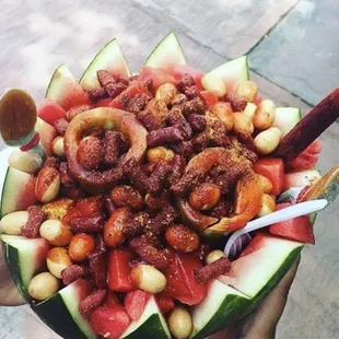 Sandialoca with pepinoslocos &amp; peanuts