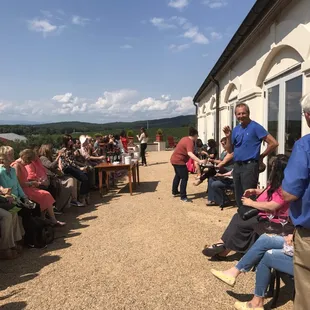 Tasting with Luca Paschina at Barboursville Vineyards.