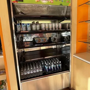 a refrigerated refrigerator in a store
