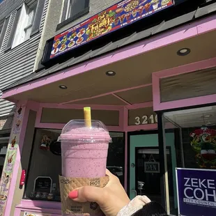 Blue berry, strawberry, banana smoothie