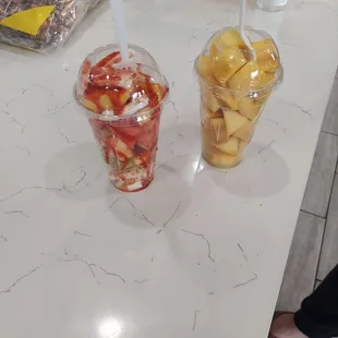 Mix cup and mango cup