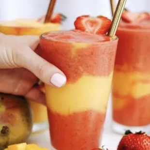 Smoothies this is mango strawberry