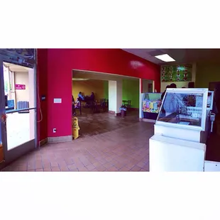 the inside of a restaurant