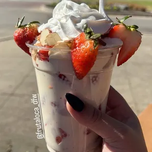 Fresas con crema