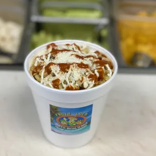 Elote Asado en Vaso (Roasted Corn in the Cup) All the Fixings &amp; Our Homemade Chile Casera