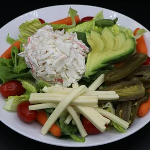 a plate of salad