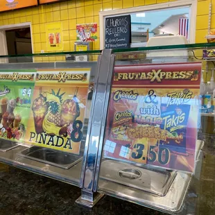 a variety of food items