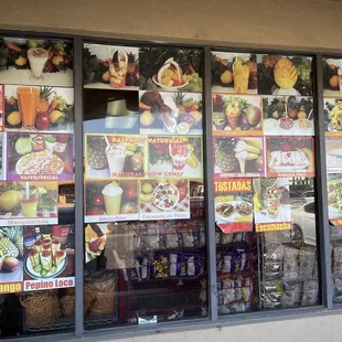 Outside menu on their door