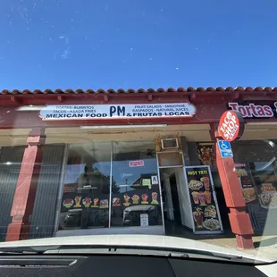 the front of a restaurant