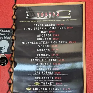 Torta Menu