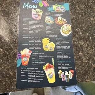 Menu front