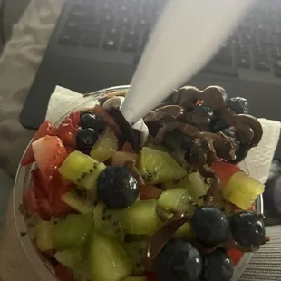 Strawberry , Blueberry, Kiwi , Nutella &amp; Acai