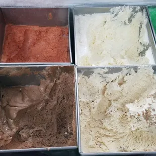 a variety of ice creams