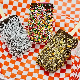 a variety of desserts