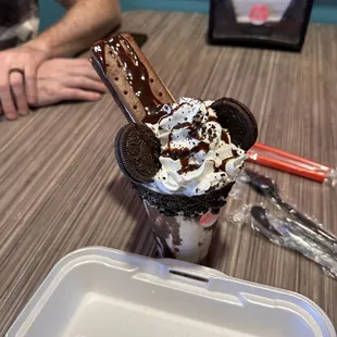 Crazy Oreo Shake ... it has its own ice cream sandwich.