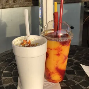 Elote and a mangonada