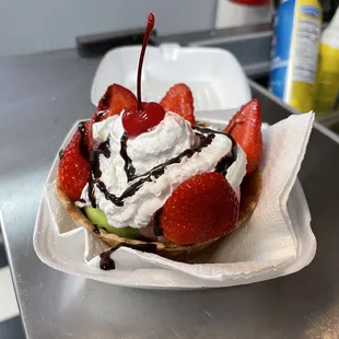 strawberries and whipped cream