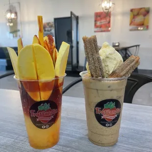 Mango loco and Dulce churro - both were delicious!