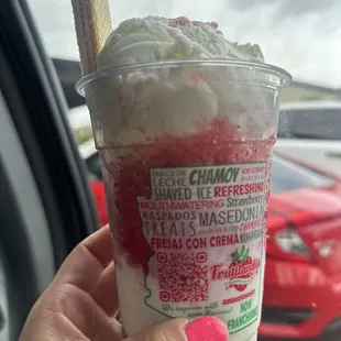 Strawberry Cheesecake Raspado