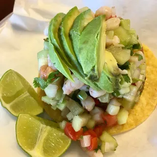 Cured Shrimp Tostada
