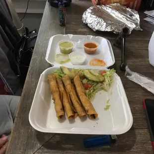 Chicken flautas delish!