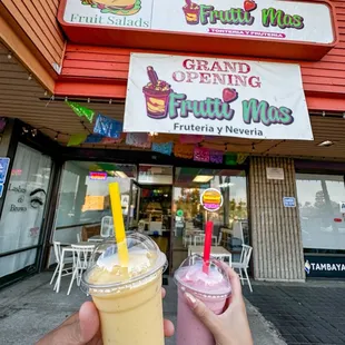 Mango banana and strawberry banana smoothie!