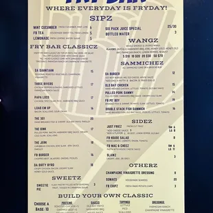 Menu in February 2025