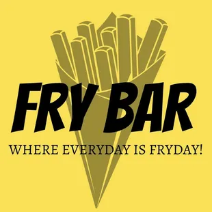 fries on a yellow background