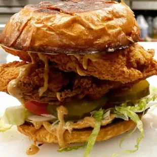 Double Stack Fish Sammich. #LoadedMacBowl #LoadedFries #Lunch Location within walking distance of PNC Park and Acrisure Stadium