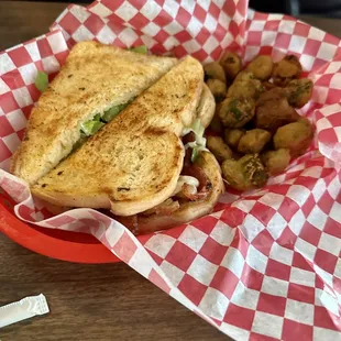 BLT and fried okra