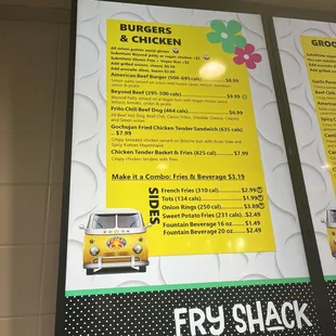 Fry Shack Menu
