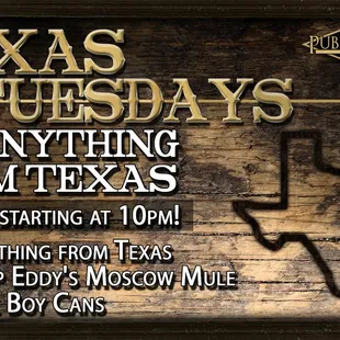 Karaoke Night and Texas Tuesdays!