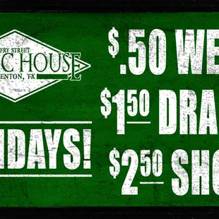 Cheapest drinks in town!