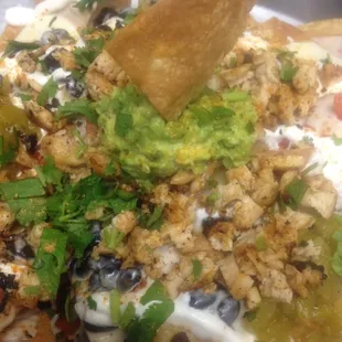 Kitchen Sink chicken nachos. YUM!