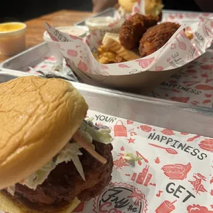 Nashville Fried Chicken Sandwich Tender Plate