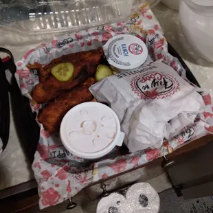 3 piece buffalo tenders with fries