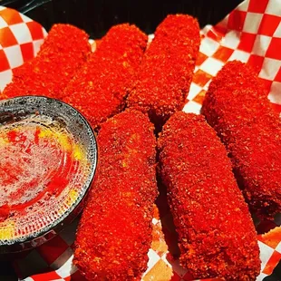 Hot Cheetos mozzarella sticks