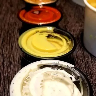 All the dipping sauces!