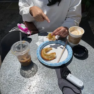 Outside patio area - coffee and a pastry!