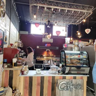 Inside the coffee shop