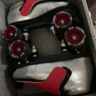 My skates that I got from Frye's roller Rink