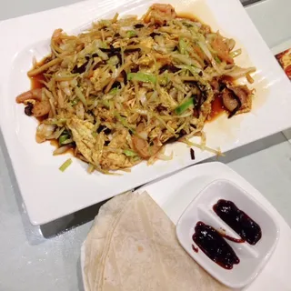 Moo Shu Prawns with 4 Pancakes