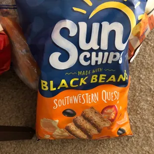 Black bean southwestern queso sun chips
