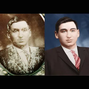 Extreme rebuild of a picture snapped from a memorial headstone